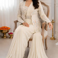 Off White Ready-to-Wear Saree Heavy Embroidered Designer Jacket