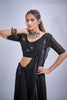 Black Organza Silk Saree with Floral Embroidery Designer Blouse