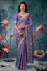 Elegant Lavender Designer Saree with Sequins Embroidered Border