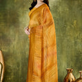 Mustard Yellow Woven Designer Saree with Matching Blouse