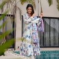 Elegant Off-White Muslin Digital Printed Anarkali Salwar Suit with Dupatta