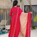 Lovely Red Muslin Digital Printed Anarkali Salwar Suit with Dupatta