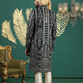 Stylish Black Art Silk Embroidered Sherwani with Cream Churidar for Wedding