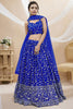 Stunning Royal Blue Georgette Designer Lehenga Choli with Embroidery Work and Matching Dupatta