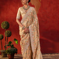 Stylish Beige Viscose Saree Embroidery Border for Women