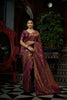 Royal Purple Pure Kanjivaram Weaving Silk Saree for Women