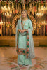 Splendid Sea Green Heavy Embroidered Eid Special Palazzo Suit with Net Dupatta