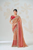 Beautiful Peach Viscose Saree Embroidery Border for Women
