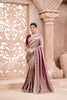 Vibrant Mauve Viscose Saree Embroidered Weaving Work for Women