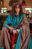 Teal Orange Ajrakh Print Silk Saree Traditional Festive Wear
