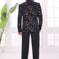 Trendy Black Floral Jodhpuri Jacket Without Pant for Wedding