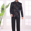 Trendy Black Floral Jodhpuri Jacket Without Pant for Wedding