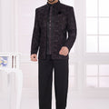 Stylish Black Embroidered Jodhpuri Jacket Without Pant for Wedding