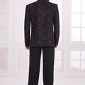 Stylish Black Embroidered Jodhpuri Jacket Without Pant for Wedding