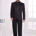 Stylish Black Embroidered Jodhpuri Jacket Without Pant for Wedding