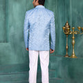 Lovely Sky Blue Floral Jodhpuri Jacket Without Pant for Wedding