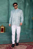 Royal Mint Green Floral Jodhpuri Jacket Without Pant for Wedding