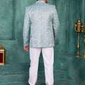 Royal Mint Green Floral Jodhpuri Jacket Without Pant for Wedding