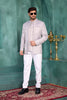 Impressive Grey Floral Jodhpuri Jacket Without Pant for Wedding