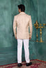 Elegant Cream Floral Jodhpuri Jacket Without Pant for Wedding