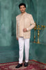 Elegant Cream Floral Jodhpuri Jacket Without Pant for Wedding