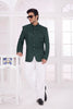 Handsome Dark Green Floral Jodhpuri Jacket Without Pant for Wedding