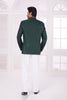 Handsome Dark Green Floral Jodhpuri Jacket Without Pant for Wedding