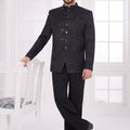 Latest Black Textured Jodhpuri Jacket Without Pant for Wedding