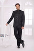 Latest Black Textured Jodhpuri Jacket Without Pant for Wedding
