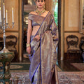 Royal Blue Gold Banarasi Traditional Silk Saree 
