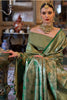 Olive Green Banarasi Traditional Silk Saree
