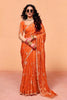 Orange Designer Saree Embroidered Border Saree