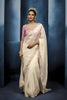 Luxury Off White Embroidered Saree with Designer Blouse 