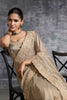 Champagne Gold Designer Silk Saree with Heavy Embroidered Border