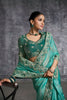 Sea Green Designer Silk Saree with Heavy Embroidered Border