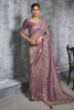 Luxury Lavender Silk Saree with Zari Embroidery Border Designer Blouse