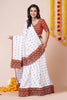 Stunning White Rayon Navratri Lehenga Choli with Multicolor Kutchi Mirror Embroidery