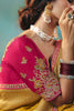 Mustard Yellow Embroidered Silk Saree With Designer Blouse