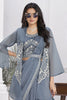 Elegant Steel Grey Designer Saree with Embroidered Blouse