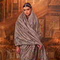 Elegant Grey Silk Saree with Embroidered Border Festive Occasions