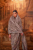 Elegant Grey Silk Saree with Embroidered Border Festive Occasions
