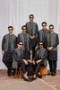 Elegant Black Art Silk Embroidered Wedding Kurta Pyjama with Jacket for Men