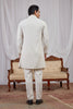 Royal Cream Armani Fabric Hand Work Kurta Pyjama Set with Stole for Men