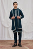 Trendy Morpeach Armani Fabric Hand Work Kurta Pyjama Set with Stole for Men