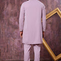 Amazing Mauve Armani Embroidered Wedding Kurta Pyjama Set for Men