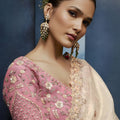 Luxury Off White Embroidered Saree with Designer Blouse