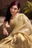 Elegant Golden Banarasi Silk Saree with Zari Weaving Festive Wear