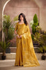 Golden Banarasi Silk Saree with Zari Weaving Festive Wear
