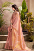 Elegant Pink Banarasi Silk Saree with Golden Zari  Festive Wear