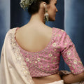 Luxury Off White Embroidered Saree with Designer Blouse